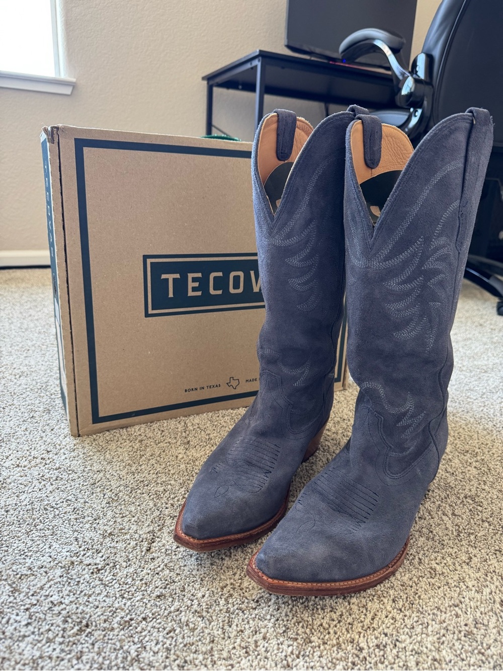 Tecovas Annie indigo boots
